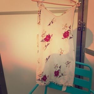XS EUC floral print sundress sheer